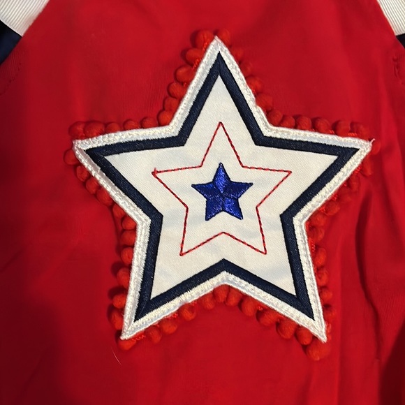 Emily Rose red white & blue dresses 3 pieces satin embroidered star/ butterfly 5 - Picture 3 of 16